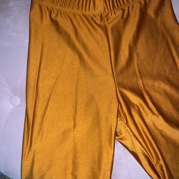 Orange High Waist Biker Shorts US S - Picture 5 of 5